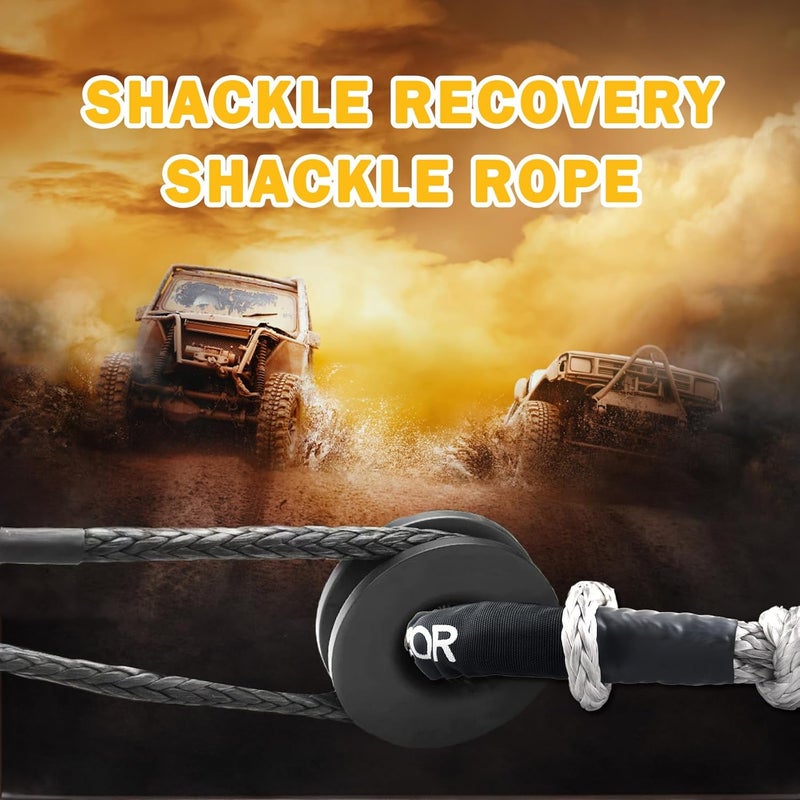 Robbor Soft Shackle 1/2" x 22 inch 56,000 LBS Break Strength, Heavy-Duty Synthetic Road Recovery Soft Shackle Rope with Protective Sleeve Off-Road Towing, ATV, 4x4, Truck, High-Performance Shackle - Image 5